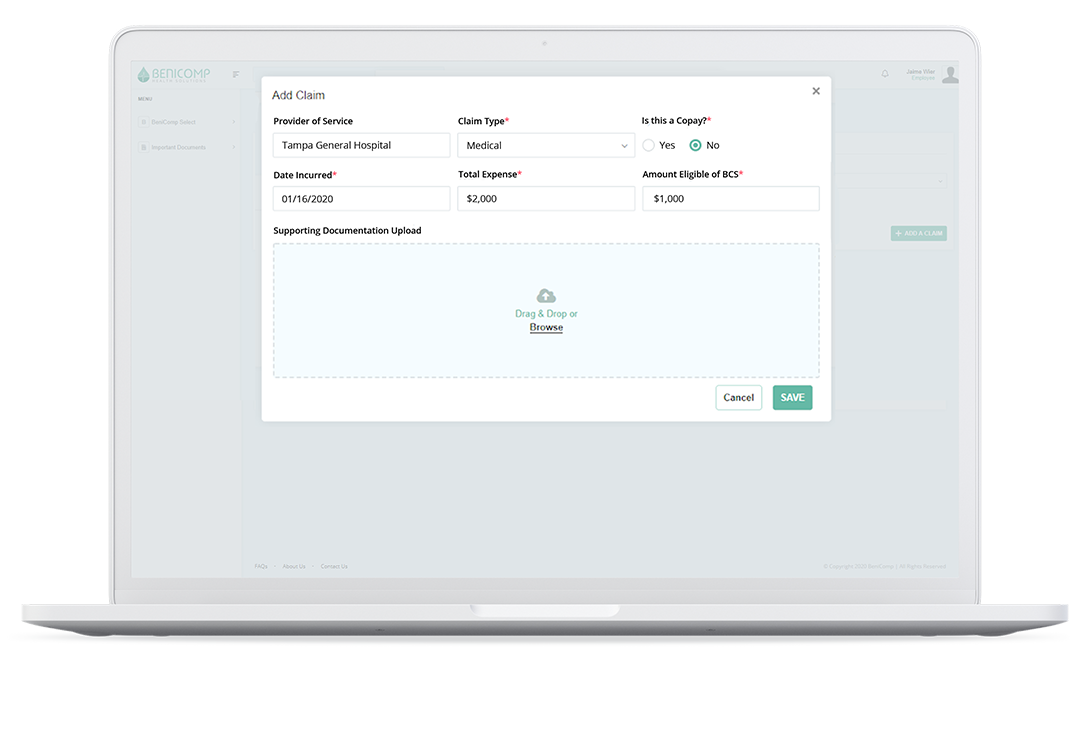 1090 participant upload supporting documentation